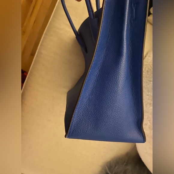 Michael Kors large blue Mercer Bag with silver hardware - Picture 6 of 7